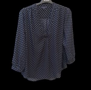 Polka Dot Top Grace 1X Large Loose